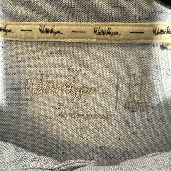 Men’s Walter Hagen 11 Majors Light Blue Heathered Short Sleeve Golf Polo Large - Picture 2 of 9